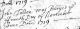 John Tolton burial - 1719